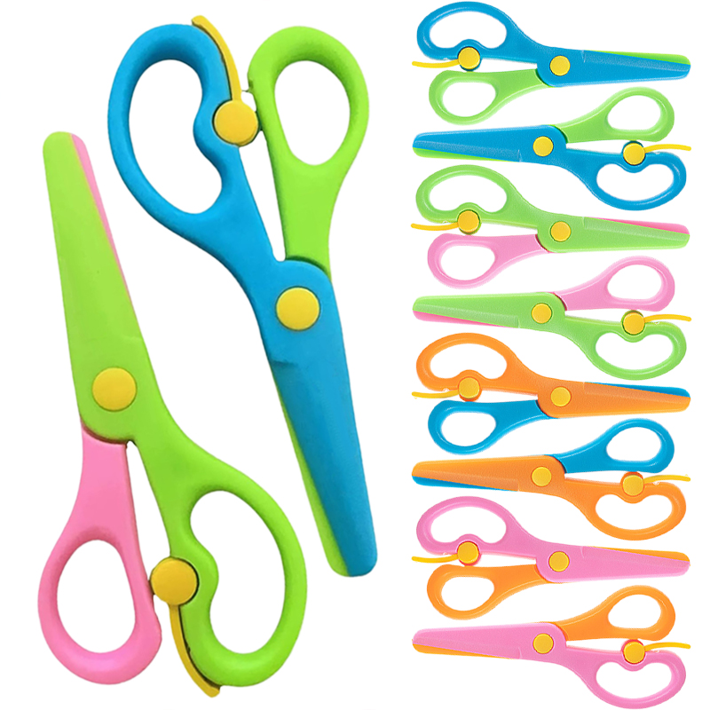 Baby Food Scissors - Gunting Plastik Sambungan Warna Ganda Buatan