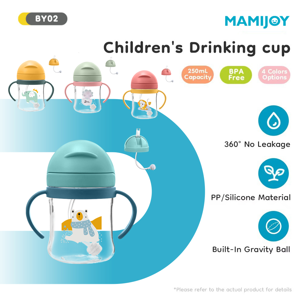 Baby Food Jars With Lids - MAMIJOY Gelas Minum Bayi 250ML dengan