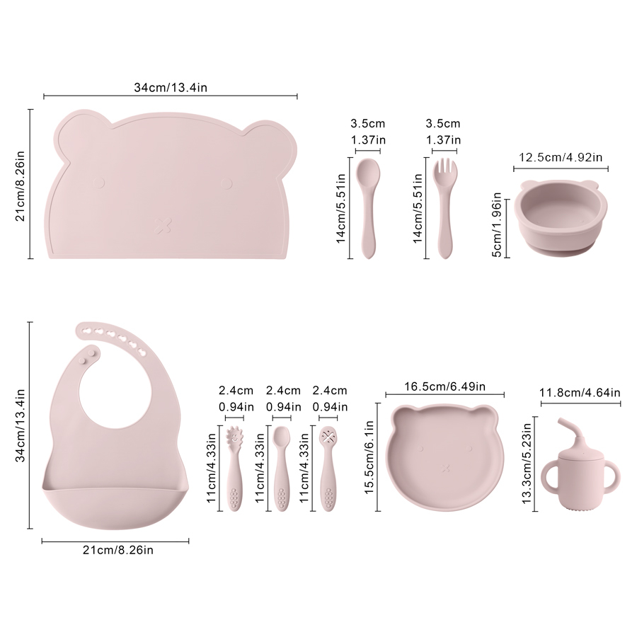 8 buah silikon makan bayi Set  - Baby Food Jars With Lids ulasan dan harga