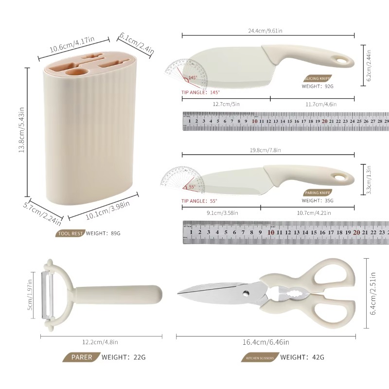 Set 5 alat dapur kecil, terbua - Baby Food Scissors ulasan dan harga