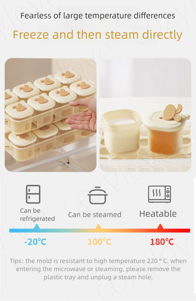 Baki Beku Makanan Bayi Portabe - Baby Food Jars With Lids ulasan dan harga